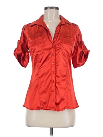 Zara Basic 3/4 Sleeve Button-Down Shirt (view 1)