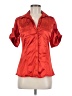 Zara Basic Solid Red 3/4 Sleeve Button-Down Shirt Size M - photo 1