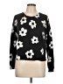 Sanctuary Floral Black Pullover Sweater Size L - photo 1