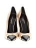 Saint Laurent Color Block Ivory Tan Leather cap toe pumps Size EU 39 1/2 - photo 2