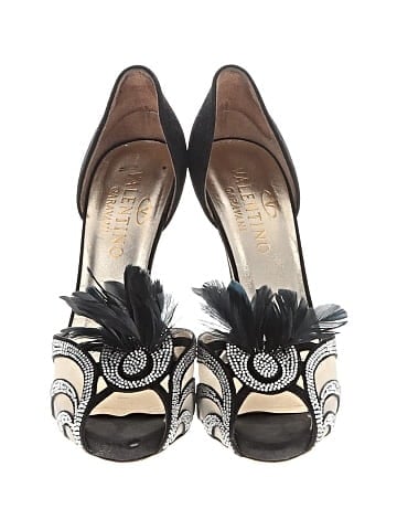 Valentino Crystal embellished feather Sandals (view 2)