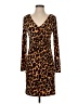 Jennifer Lopez Animal Print Brown Casual Dress Size S - photo 1