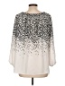 Sharagano 100% Polyester Ivory 3/4 Sleeve Blouse Size L - photo 2