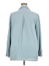 Hilary Radley 100% Polyester Solid Blue Long Sleeve Blouse Size XXL - photo 2