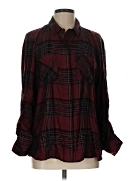 Side Stitch Long Sleeve Button Down Shirt