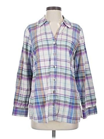 Soft Surroundings 3/4 Sleeve Button-Down Shirt (view 1)
