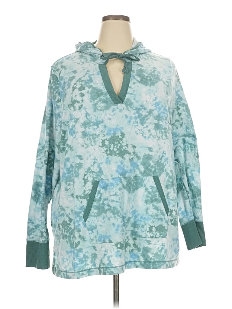 Pre-owned Cuddl Duds Pullover Hoodie In Blue