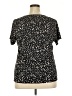 80 Park Animal Print Black Short Sleeve Blouse Size 2X - photo 2