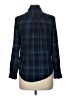 Full Tilt 100% Rayon Plaid Blue Long Sleeve Button-Down Shirt Size M - photo 2