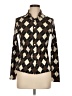 Guess Jeans 100% Polyester Argyle Brown Long Sleeve Blouse Size M - photo 1