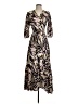 Bar III 100% Polyester Print Brown Casual Dress Size XS - photo 1