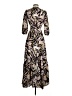 Bar III 100% Polyester Print Brown Casual Dress Size XS - photo 2