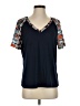 Shein Blue Short Sleeve Top Size 4 - photo 1