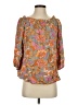 Shein 100% Viscose Orange 3/4 Sleeve Blouse Size 4 - photo 1