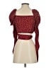 Copperose 100% Polyester Burgundy Short Sleeve Blouse Size S - photo 2