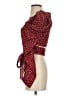 Copperose 100% Polyester Burgundy Short Sleeve Blouse Size S - photo 5