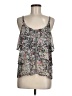 Elio 100% Silk Gray Sleeveless Silk Top Size M - photo 1