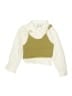 Zara 100% Cotton Ivory Tan Long Sleeve Top Size 13 - 14 - photo 1