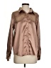 Shein Metallic Brown Long Sleeve Blouse Size 4 - photo 1