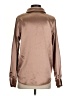 Shein Metallic Brown Long Sleeve Blouse Size 4 - photo 2