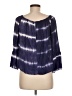 Karlie 100% Rayon Blue 3/4 Sleeve Blouse Size M - photo 2