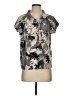 Apostrophe Gray Short Sleeve Blouse Size S - photo 1