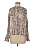 Area Stars 100% Polyester Silver Long Sleeve Blouse Size XS - photo 1
