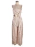 Topshop 100% Viscose Metallic Tan Jumpsuit Size 8 - photo 1