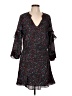 Parker 100% Polyester Print Black Casual Dress Size L - photo 1