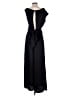 Luxxel 100% Polyester Solid Black Jumpsuit Size M - photo 2