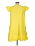 Unbranded 100% Polyester Solid Yellow Casual Dress Size L - photo 2