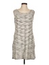 Max Studio Stripes Gray Casual Dress Size L - photo 1