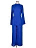 Shein 100% Polyester Solid Blue Jumpsuit Size 6 - photo 1