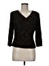 Jkara 100% Polyester Black 3/4 Sleeve Top Size M - photo 1
