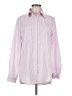 Unbranded 100% Polyester Stripes Pink Long Sleeve Blouse Size M - photo 1