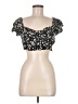 Pull&Bear 100% Viscose Black Short Sleeve Top Size M - photo 1
