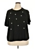 Shein Curve Stars Black Short Sleeve Blouse Size 20 Plus (4) - photo 1