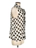 Tahari by ASL 100% Polyester Polka Dots Silver Sleeveless Blouse Size L - photo 4