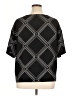 Chico's 100% Polyester Argyle Black Short Sleeve Blouse Size XL (3) - photo 2