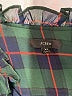 J.Crew 100% Polyester Plaid Green Casual Dress Size XS - photo 7