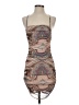 Shein 100% Polyester Graphic Tan Cocktail Dress Size 4 - photo 1