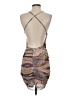 Shein 100% Polyester Graphic Tan Cocktail Dress Size 4 - photo 2