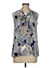 Neiman Marcus 100% Polyester Paisley Blue Sleeveless Blouse Size M - photo 1