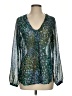 Travelsmith 100% Polyester Teal 3/4 Sleeve Blouse Size S - photo 1