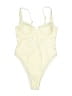 Unbranded Solid Ivory One Piece Swimsuit Size M - photo 1