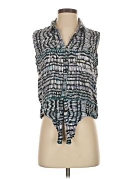 Black Poppy Sleeveless Blouse