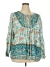 Assorted Brands 100% Rayon Teal Long Sleeve Blouse Size 2X - photo 1