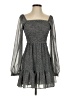 1.State 100% Polyester Houndstooth Gray Cocktail Dress Size XXS - photo 1