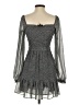 1.State 100% Polyester Houndstooth Gray Cocktail Dress Size XXS - photo 2
