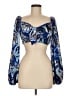 Luxxel 100% Polyester Blue 3/4 Sleeve Blouse Size M - photo 1